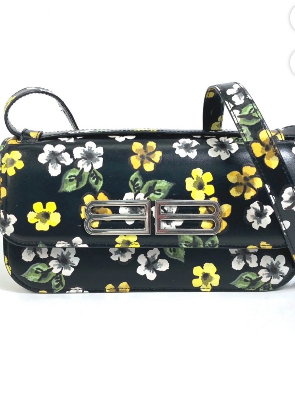 Balenciaga Floral Crossbody Shoulder Bag, Good